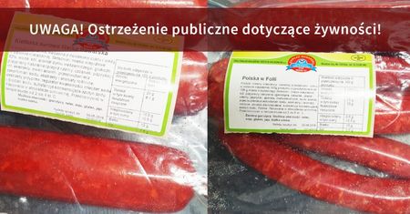 GIS ostrzega. Wykryto groźną bakterię w produktach "Kiełbasa surowa Metka Bawarska" oraz "Polska w Folii"
