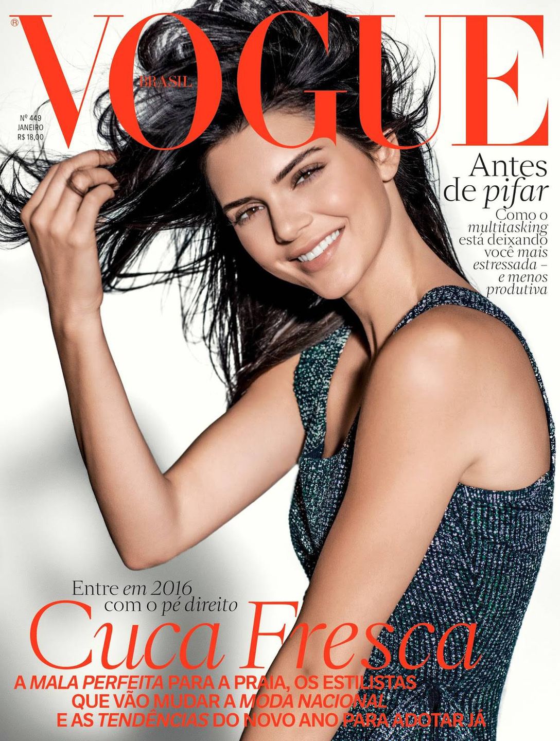Kendall Jenner w sesji zdjęciowej, wyretuszowane zdjęcie