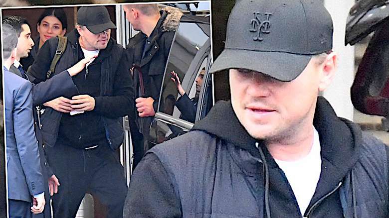 Leonrado DiCaprio z dziewczyną wychodzą z hotelu