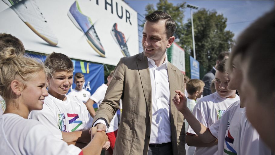 Prezes PSL Władysław Kosiniak-Kamysz na spotkaniu z wyborcami