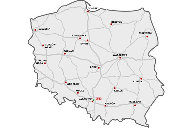 Droga S86 łączy Katowice, czyli stolicę województwa śląskiego, z pobliskim Sosnowcem