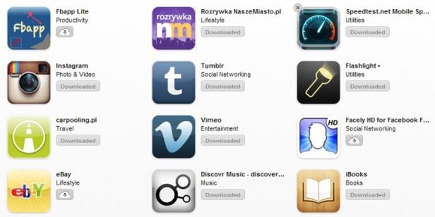 Usuwanie aplikacji z listy zakupionych na iOS