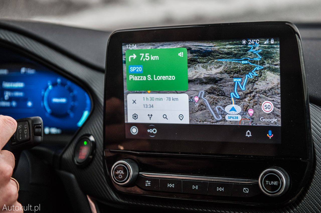 Android Auto na ekranie Forda Pumy ST