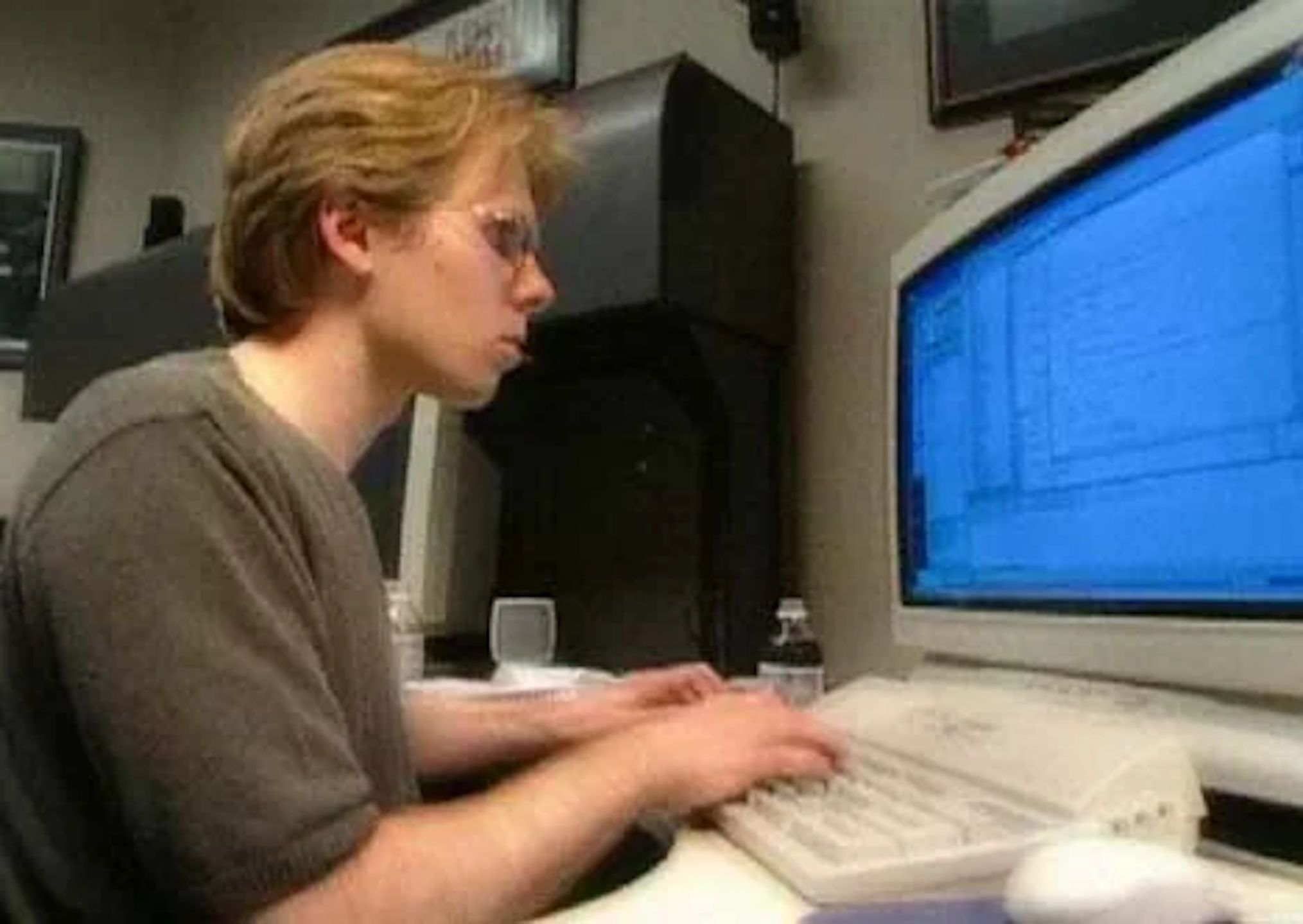 John Carmack podczas pracy nad grą Quake