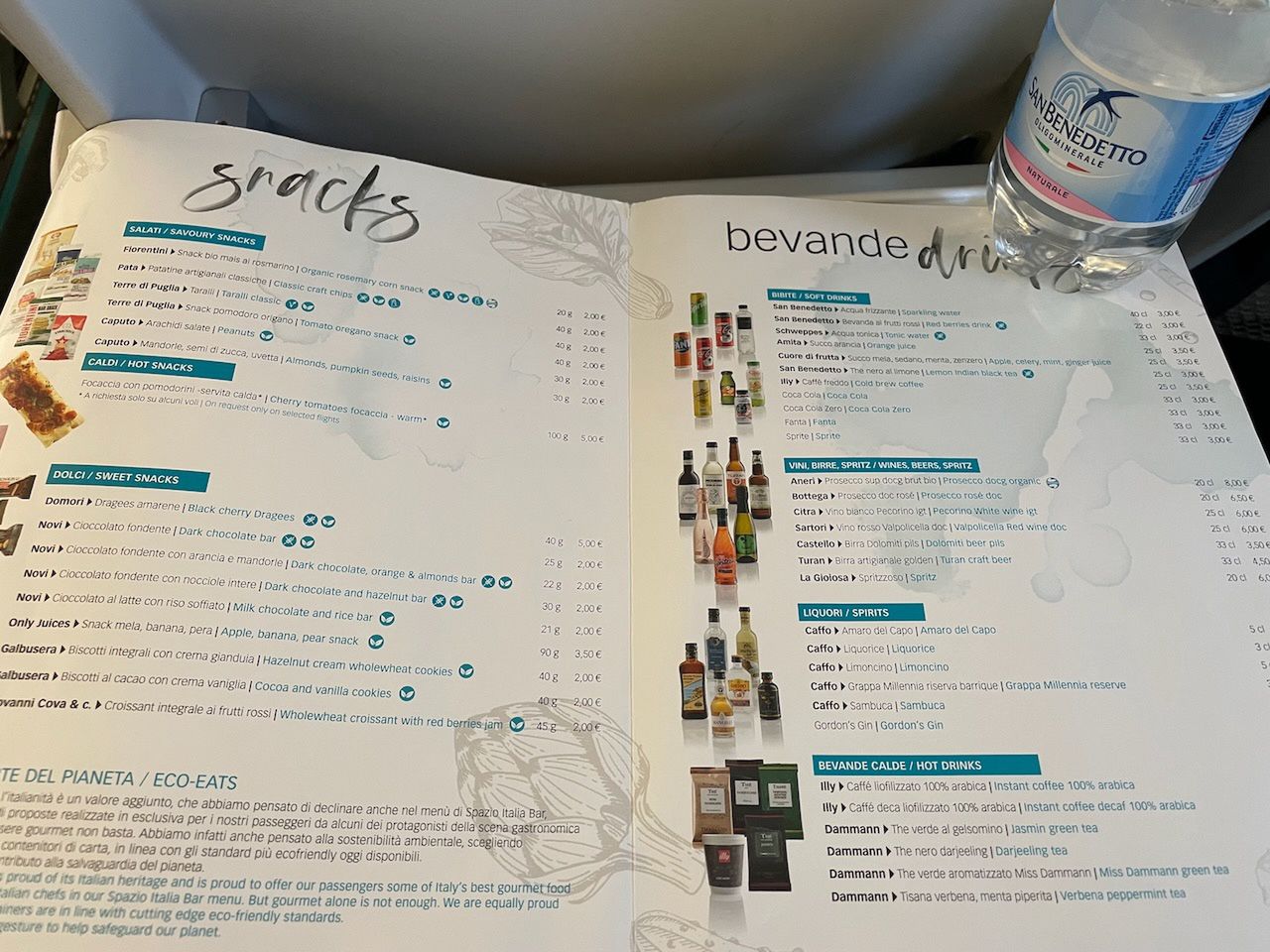 Menu w klasie ekonomicznej