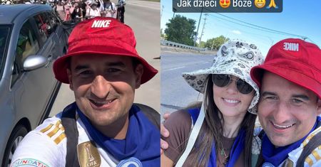 Michał Koterski i Marcela Leszczak idą w pielgrzymce w USA. Są już pierwsze relacje: "Ja na bożym haju. Ćpam Boga" (ZDJĘCIA)