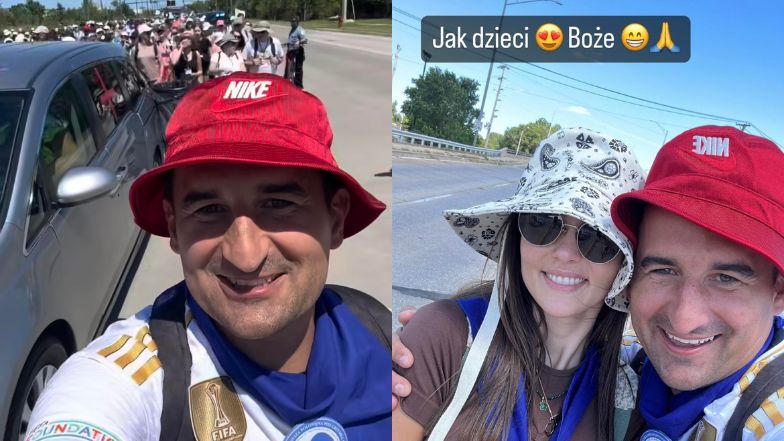 Michał Koterski i Marcela Leszczak idą w pielgrzymce w USA