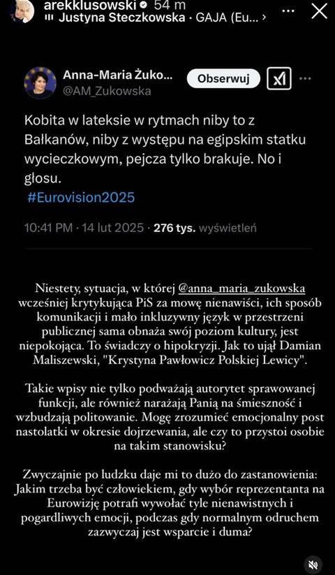 Arek Kłusowski odpowiada na Komentarz Żukowskiej