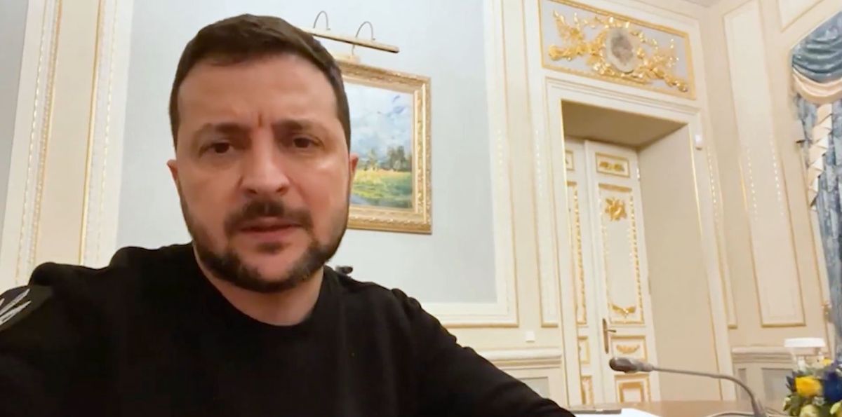 Prezydent Ukrainy Wołodymyr Zełenski wspominał zbrodnię w Buczy