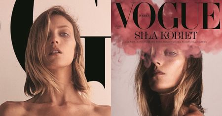 Całkowicie OBNAŻONA Anja Rubik walczy o prawa kobiet na kolejnych okładkach "Vogue Polska" (FOTO)
