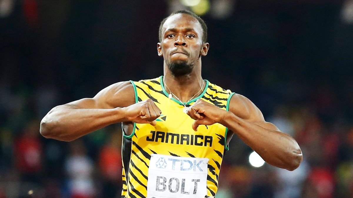 Usain Bolt na MŚ w Pekinie w 2015 r