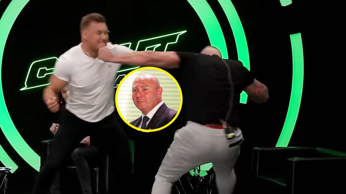 Na zdjęciu: bójka Denisa Labrygi z Denisem Załęckim, na małym zdjęciu: Szymon Ziółkowski