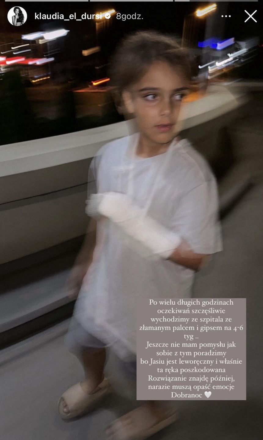 Klaudia El Dursi trafiła z synem do szpitala