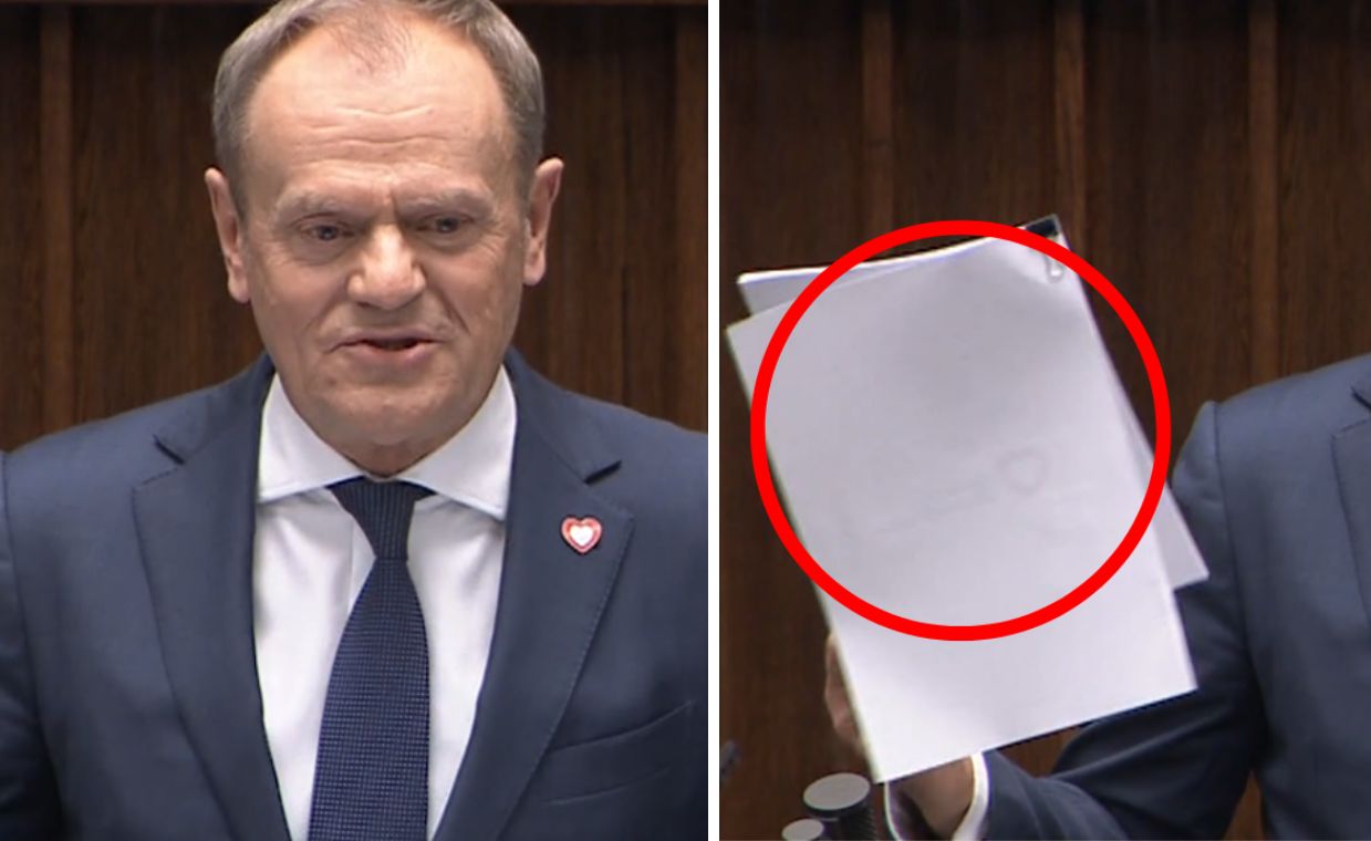 Donald Tusk w trakcie expose