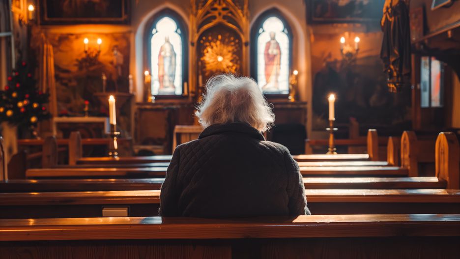 Elderly woman sitting on the bench in small church and praying
aistock
inside, prayer, christmas, elder, sad, sunday, believe, evening, traditional, sitting, bench, belief, view, praying, jesus christ, faith, hope, god, pray, to sit, bible, ancient, church, confession, colours, worship, religion, massa, religious, symbol, back, old, christianity, mother, catholic, 1, christian, sorrowful, chapels, cross, rear, elderly, indoor, alone, woman, blessing, holy, inside, prayer, christmas, elder, sad, sunday, believe, evening, traditional, sitting, bench, belief, view, praying, jesus christ, faith, hope, god, pray, to sit, bible, ancient, church, confession, colours, worship, religion, massa, religious, symbol, back, old, christianity, mother, catholic, 1, christian, sorrowful, chapels, cross, rear, elderly, indoor, alone, woman, blessing, holy