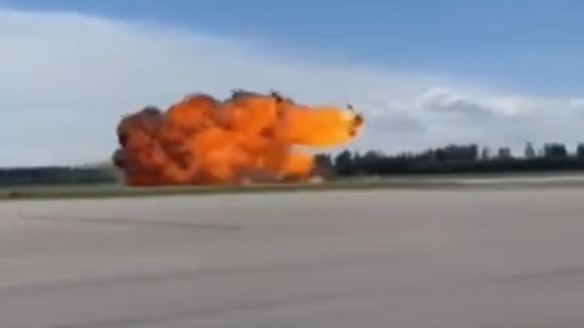 Tak wyglądał wypadek samolotu w Gdyni z płyty lotniska