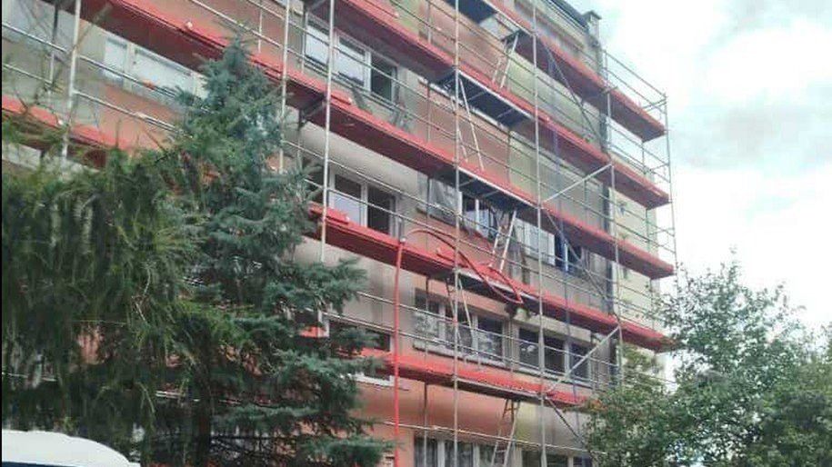 Blok, w którym doszło do pożaru