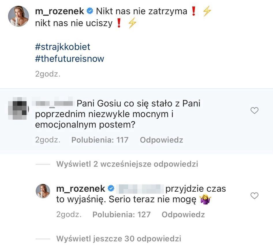 Małgorzata Rozenek i Radosław Majdan solidaryzują się z protestującymi kobietami