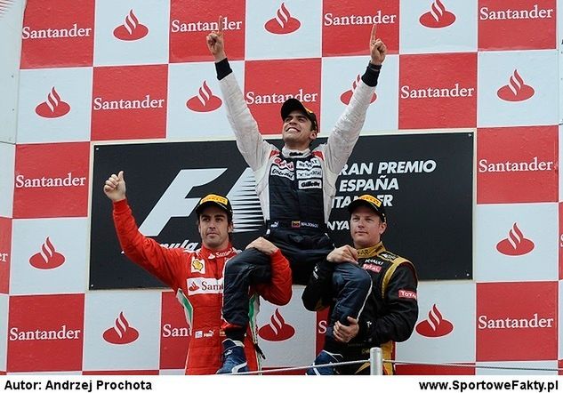 Podium w Hiszpanii: Alonso, Maldonado, Raikkonen