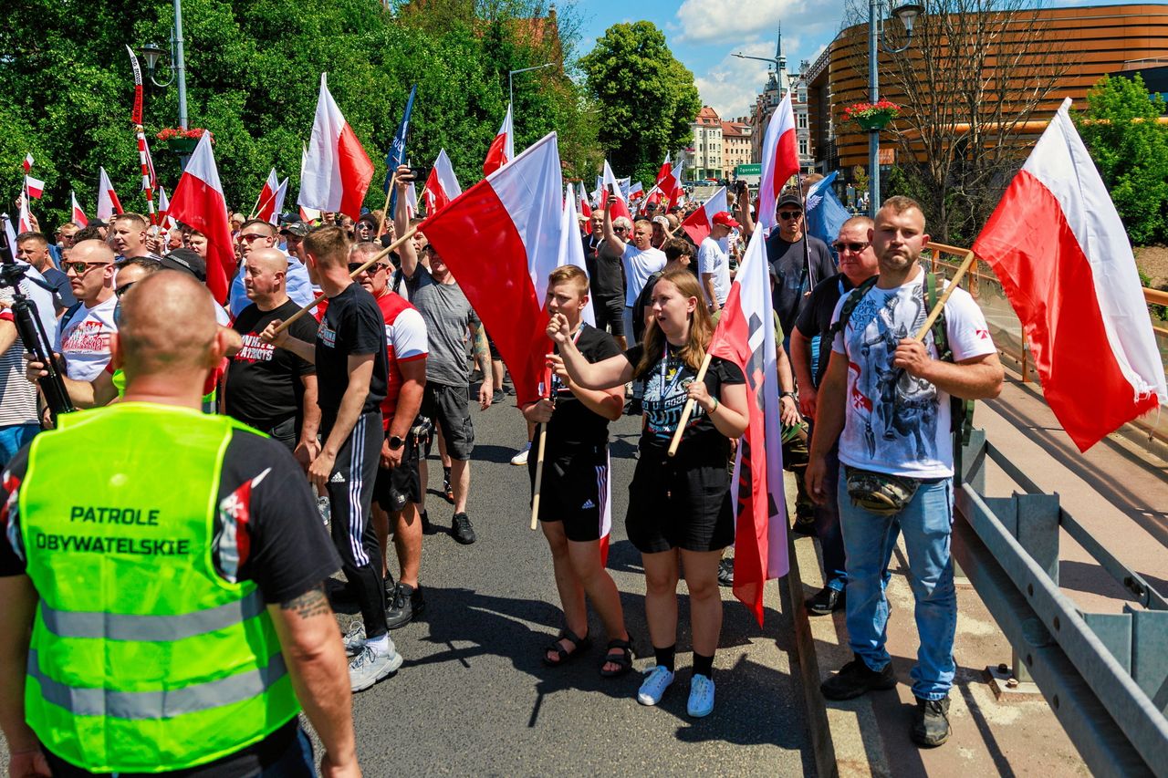 Protest przy granicy z Niemcami. Zjazd patroli obywatelskich w Zgorzelcu