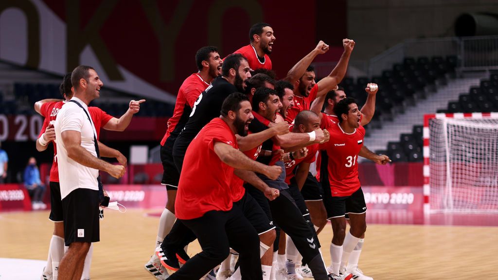 Reprezentacja Egiptu po awansie do półfinału igrzysk