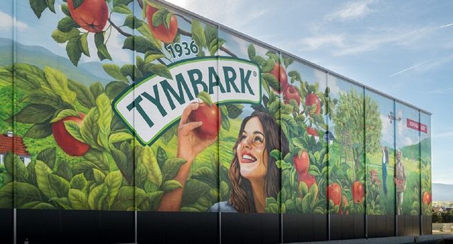 Gigantyczny mural powstał na magazynie Tymbarku