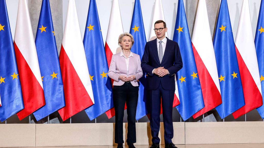 Ursula von der Leyen i Mateusz Morawiecki