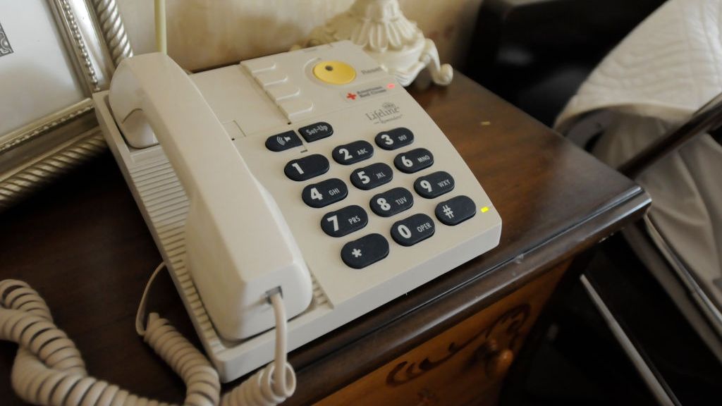 A Lifeline phone is directly next to Evelyn and Franklin Stitzman's bed.Lifeline aids older citizens who need help by calling a service who will alert a family member or ambulance.Photo by Jeremy Drey10/13/2008
A Lifeline phone is directly next to Evelyn and Franklin Stitzman's bed.Lifeline aids older citizens who need help by calling a service who will alert a family member or ambulance.Photo by Jeremy Drey10/13/2008 (Photo By Jeremy Drey/MediaNews Group/Reading Eagle via Getty Images)
MediaNews Group/Reading Eagle vi