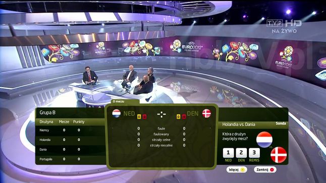 HbbTV podczas meczu Euro (fot. hbbtv.pl)