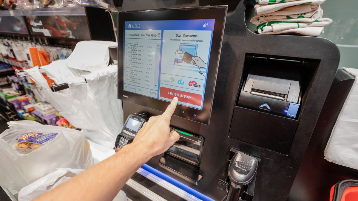 25 February 2021, UAE, Dubai: man customer pays for a purchase in a supermarket using a self-service checkout terminal
25 February 2021, UAE, Dubai: man customer pays for a purchase in a supermarket using a self-service checkout terminal
self, service, terminal, checkout, purchase, supermarket, store, shop, payment, customer, market, technology, retail, machine, computer, woman, person, pay, cashier, screen, sale, business, kiosk, check, buy, food, grocery, counter, commercial, cashless, cash, transaction, buyer, self-service, scan, scanner, automatic, client, product, register, pos, self-checkout, display, bar, code, automation, contactless, self, service, terminal, checkout, purchase, supermarket, store, shop, payment, customer, market, technology, retail, machine, computer, woman, person, pay, cashier, screen, sale, business, kiosk, check, buy, food, grocery, counter, commercial, cashless, cash, transaction, buyer, self-service, scan, scanner, automatic, client, product, register, pos, self-checkout, display, bar, code, automation, contactless
