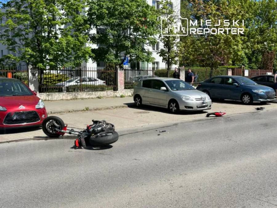 wypadek motocyklisty