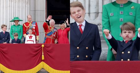 Royalsi pozdrawiają z balkonu Pałacu Buckingham. Książę Louis dokazywał, ale już nie sam. Dołączył do niego George (ZDJĘCIA)