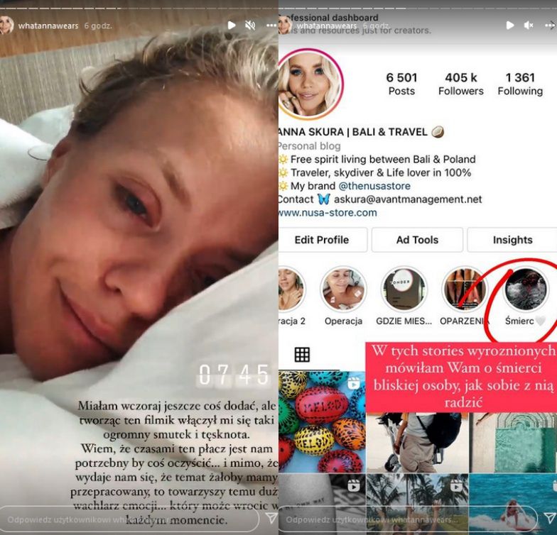 Anna Skura o śmierci bliskiej osoby