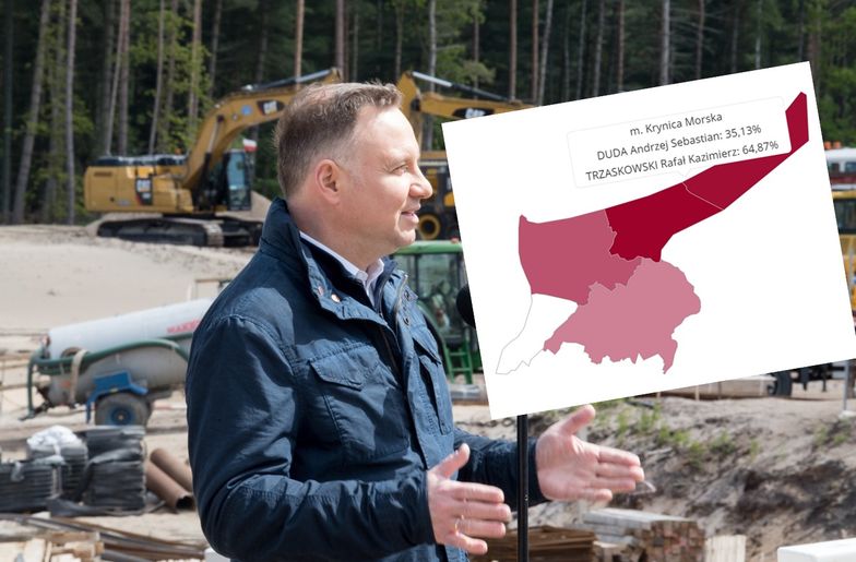 Pod koniec maja prezydent Andrzej Duda odwiedził budowę przekopu Mierzei Wiślanej. Jak na tę inwestycję reagują mieszkańcy? Wyniki wyborów nie pozostawiają złudzeń.