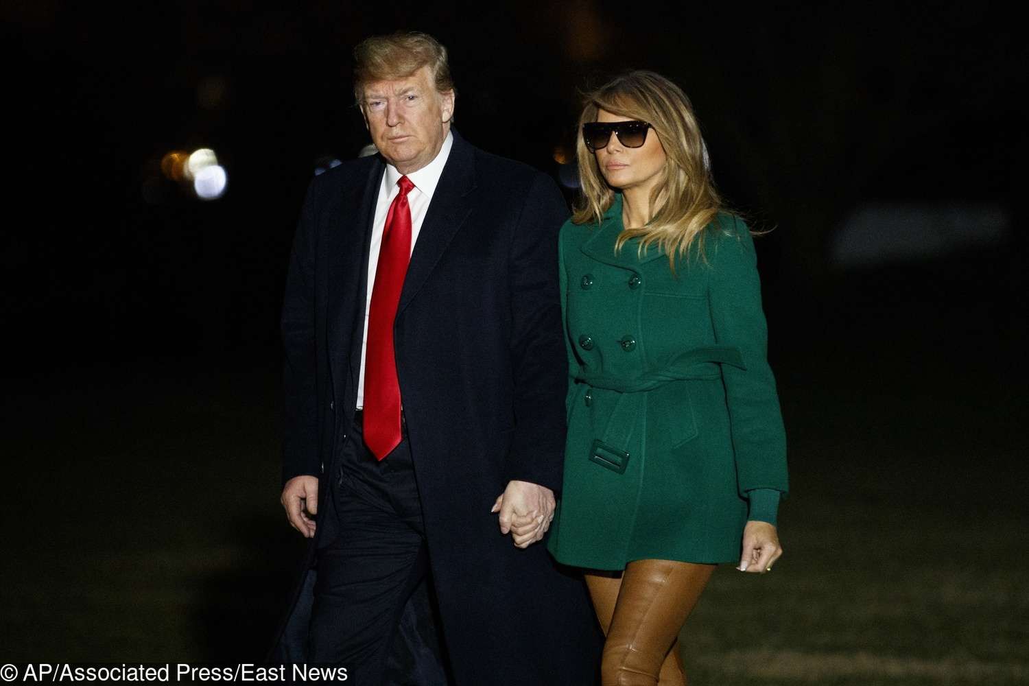 Melania Trump w skórzanych spodniach wraca z Iraku