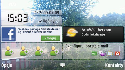 Jak korzystać z widgetów w Nokii N97? 1