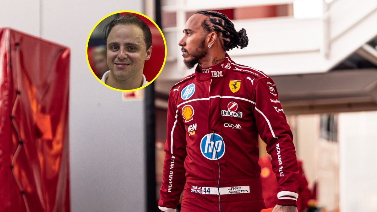 Materiały prasowe / Ferrari / Na zdjęciu: Lewis Hamilton, w kółku Felipe Massa