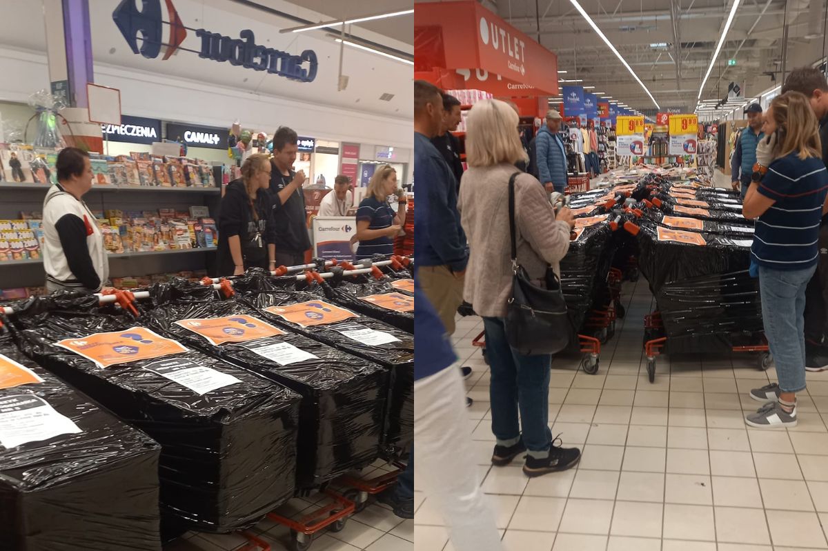 Płacisz 150 zł. Tajemnicze wózki w Carrefour są warte nawet 1800 zł
