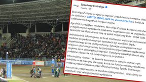 Żużel. PGE Ekstraliga wystosowała przeprosiny. "Sytuacja ta nie powinna mieć miejsca"