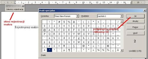 Wstawianie skrótów do symboli w Open Office 2