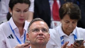 Andrzej Duda kibicował siatkarzom. Zobacz zdjęcia z paryskiej hali