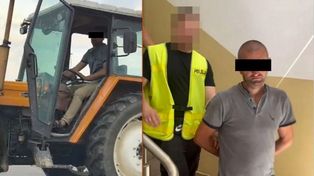 Sadurki: Ukradł ciągnik, zatrąbił przed komisariatem i… wpadł. Szalony rajd 38-latka z Bełżyc