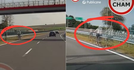 Rowerzyści bez wyobraźni. Wybrali się pod prąd na ekspresówkę