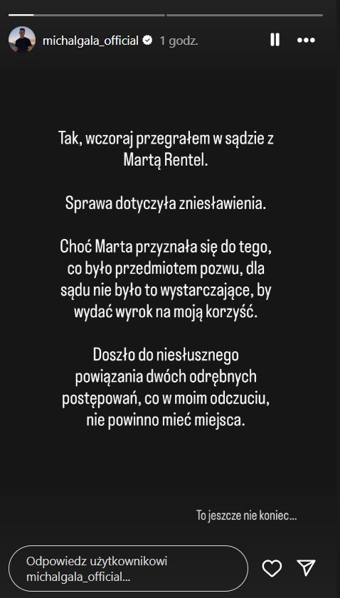 Michał Gała na Instagramie
