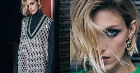 Zasępiona Anja Rubik prezentuje jesienne trendy w katalogu sieciówki