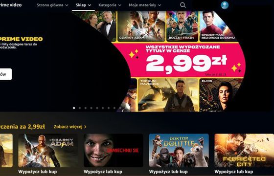 Amazon Prime Video z wypożyczalnią filmów. Hity SkyShowtime i HBO Max od 2,99 zł