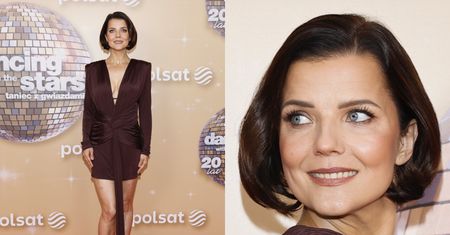 Joanna Jabłczyńska w sukience z głębokim dekoltem melduje się na jubileuszu "Tańca z Gwiazdami". Klasa?