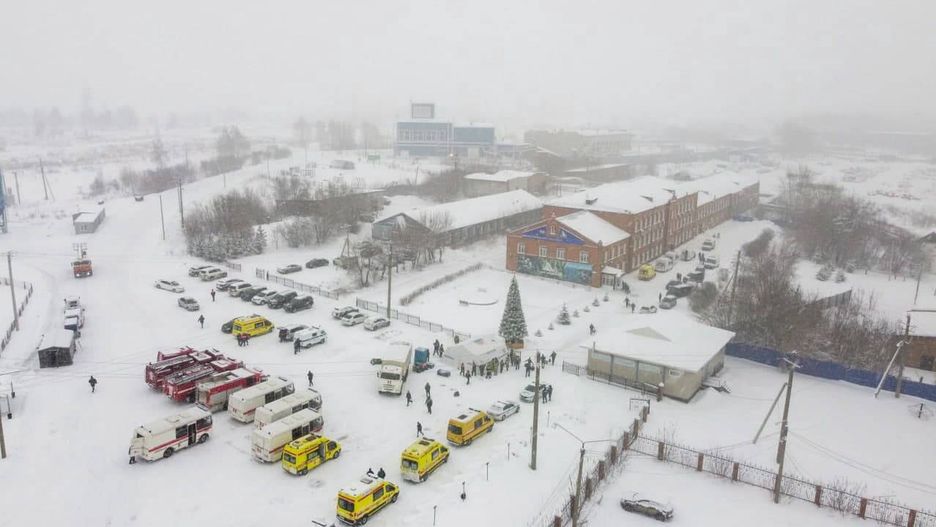 Explosion at the Listvyazhnaya coal mine kills 11 peopleepa09602111 A handout photo made available by the Administration of the Government of Kuzbass shows the Listvyazhnaya coal mine, near the town of Gramoteino in the Kemerovo region, Russia, 25 November 2021. Coal dust exploded in the ventilation system of the coal mine; at the time of the accident, there were 285 miners in the mine, and 11 miners were found dead.  EPA/PRESS SERVICE OF ADMINISTRATION OF THE GOVERMENT OF KUZBASS / HA  HANDOUT EDITORIAL USE ONLY/NO SALES Dostawca: PAP/EPA.PRESS SERVICE OF ADMINISTRATION OF THE GOVERMENT OF KUZBASS / HA