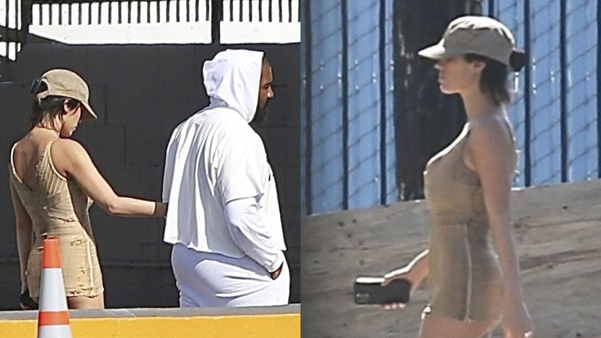 Bianca Censori mknie u boku męża w ryzykownej sukience