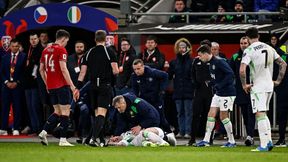 Chwila grozy w barażu o MŚ. Piłkarz stracił przytomność